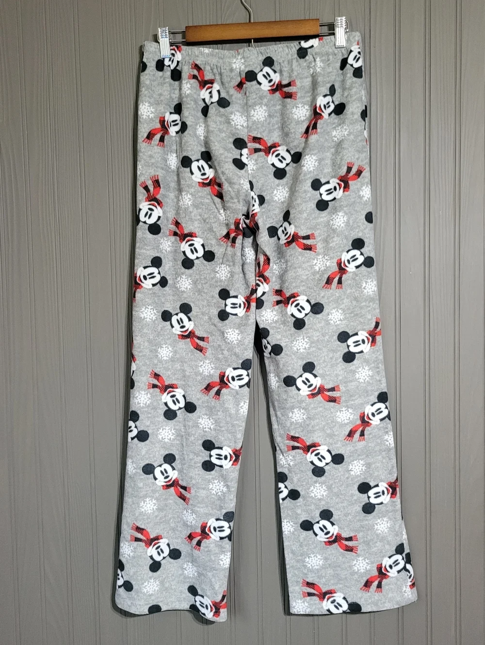 Disney Mickey Mouse Fleece Pajama Lounge Pants Mickey Print Gray Women's Medium - Picture 2 of 7